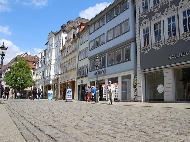 Die Spitalgasse in Coburg an einem Mittwochnachmittag