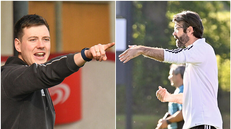 Werden sich in der ersten Relegationsrunde ein hei&szlig;es Duell liefern: Der TSV Pfarrweisach mit Coach Lukas Schneidawind (links) und der TSV Staffelstein mit Trainer Lars Scheler.