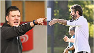 Werden sich in der ersten Relegationsrunde ein hei&szlig;es Duell liefern: Der TSV Pfarrweisach mit Coach Lukas Schneidawind (links) und der TSV Staffelstein mit Trainer Lars Scheler.