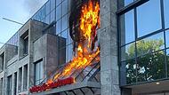 Brand am Einkaufszentrum