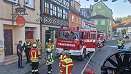 In der Coburger Stra&szlig;e in Lichtenfels r&uuml;ckte die Polizei zu einem Schwelbrand in einem Dachstuhl an.