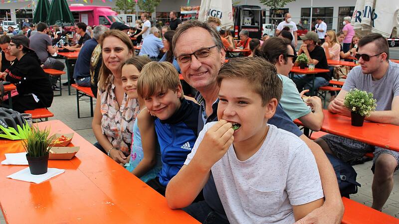 Familie Bräunig genoss den Besuch beim Foodtruck-Festival in Höchstadt.