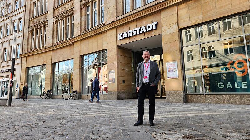Galeria-Filialleiter und Zweiter Stadtmarketing-Vorsitzender Mathias Baluses f&uuml;rchtet Nachteile f&uuml;r die Bamberger Innenstadt
