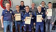 Fritz Schmidt, Karl-Heinz Wild, Uwe Fischer, Peter Schwarz, Manfred Schmidt, Georg Maier, Timo Wendel und Peter Wild (v.l.)