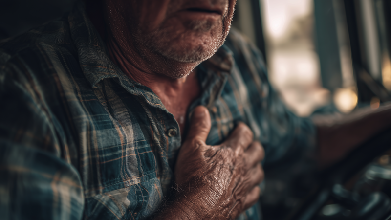 Ein Lkw-Fahrer reagierte auf seine k&ouml;rperlichen Symptome.