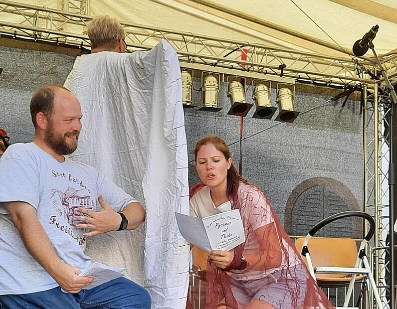 Die Stettfelder Freilichtbühne hatte einen Auftritt in Aschaffenburg beim Tag der Franken