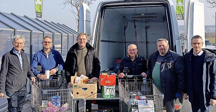 Die Lebensmittel werden von der Tafel Hammelburg abgeholt.