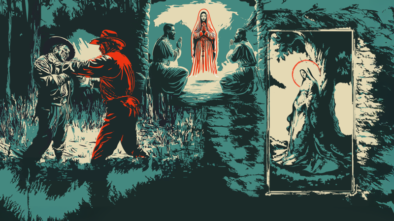 Ein mutiger F&ouml;rster, und zwei Sagen um ein Marienbild ranken sich um Aura.