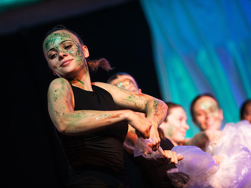 Isabelle Generalprobe Tanztheaterauff&uuml;hrung am Eichendorff-Gymnasium in Bamberg.