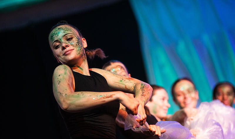 Isabelle Generalprobe Tanztheaterauff&uuml;hrung am Eichendorff-Gymnasium in Bamberg.