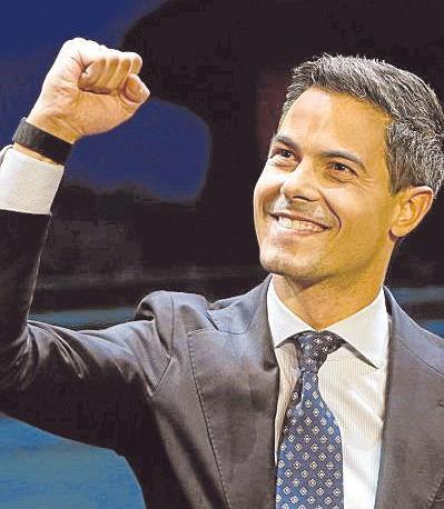 Rob Jetten, Vorsitzender der Mitte-Links-Partei D66, hat Grund zur Freude.