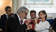 Die Serenade mit dem Collegium musicum Coburg  in der Schlosskirche Ahorn war nach 45 Jahren das Abschiedskonzert für Thomas Ehrle als Dirigent. Solistin in zwei Flötenkonzerten Antonio Vivaldis war Angelika Stirner-Ebert.