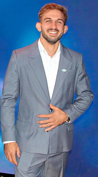 Der Judok&auml;mpfer Max Heyder ist zu Besuch beim Bayerischen Sportpreis in M&uuml;nchen.