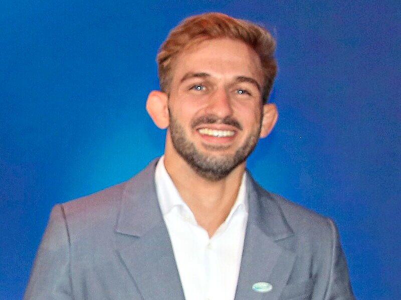 Der Judok&auml;mpfer Max Heyder ist zu Besuch beim Bayerischen Sportpreis in M&uuml;nchen.