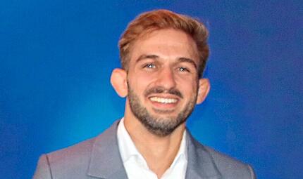 Der Judok&auml;mpfer Max Heyder ist zu Besuch beim Bayerischen Sportpreis in M&uuml;nchen.