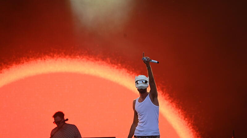 Cro auf dem Schlossplatz in Coburg