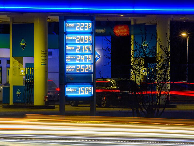 Kraftstoffpreise an einer Tankstelle