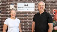 Die Besitzer des Bunkers: Petra und Nils Brennecke.