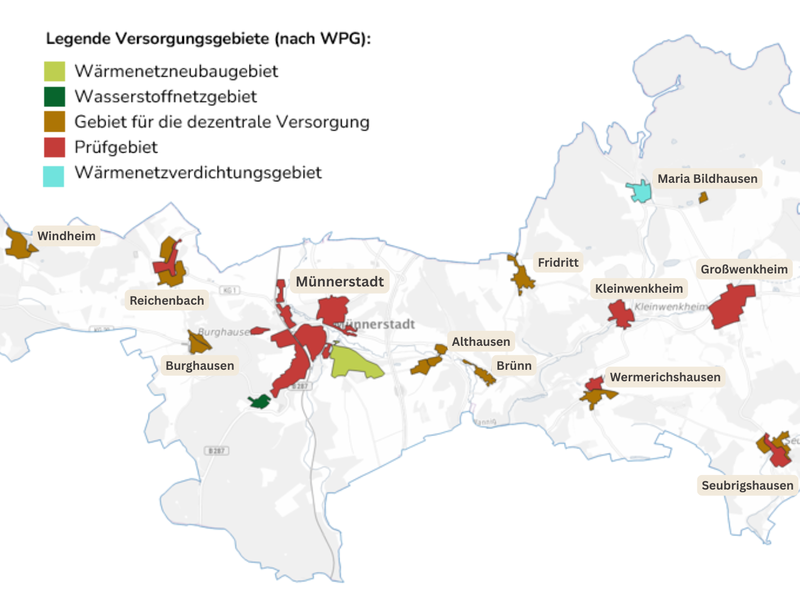 Das Institut teilte die Quartiere in Versorgungsgebiete ein.