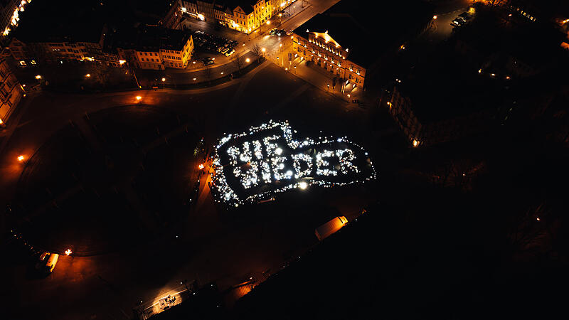 Lichtermeer gegen Rechtsextremismus in Coburg Lichtermeer gegen Rechtsextremismus in Coburg