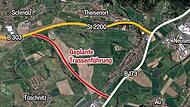 Die Planung der Lerchenhoftrasse (Stand: März 2022).