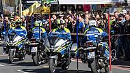 Die Motorradstaffel der Polizei M&uuml;nchen demonstriert bei der Motorradsternfahrt das Zusammenspiel von Fahrzeugbeherrschung, Teamwork und vorausschauendem Fahren.