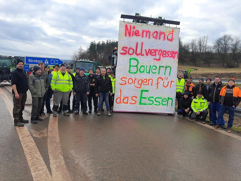 Bauernproteste 31.1.2024 Schlüsselfeld Bauernproteste 31.1.2024 Schlüsselfeld
