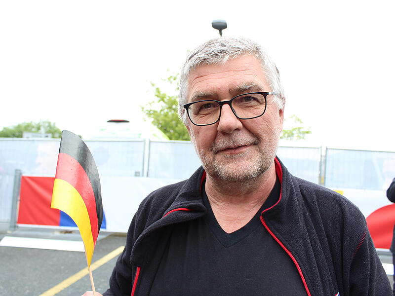 Martin Maciol am Adidas Outlet - Ankunft des DFB-Teams in Herzogenaurach