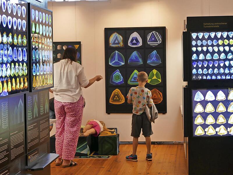 Die gezeigten Exponate laden in kunstvoller Ausstellungsarchitektur zum Staunen und Entdecken ein.