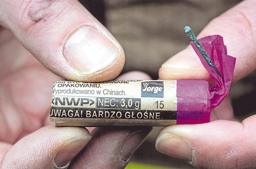 Ein illegaler Böller.