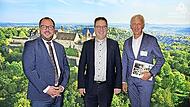 Feierten zehn Jahre Tourismusregion: Vorsitzender Landrat Sebastian Straubel, Regierungspräsident Florian Luderschmid, Geschäftsführer Jörg Steinhardt.