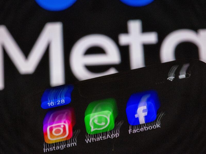 Die Meta Apps Instagram, Facebook und WhatsApp