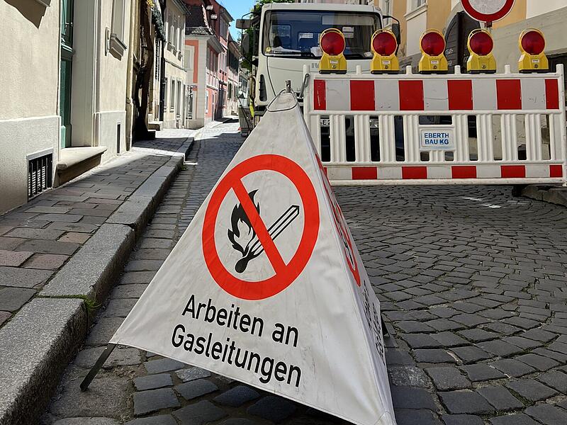 Reparaturarbeiten Gasleitung Concordiastra&szlig;e