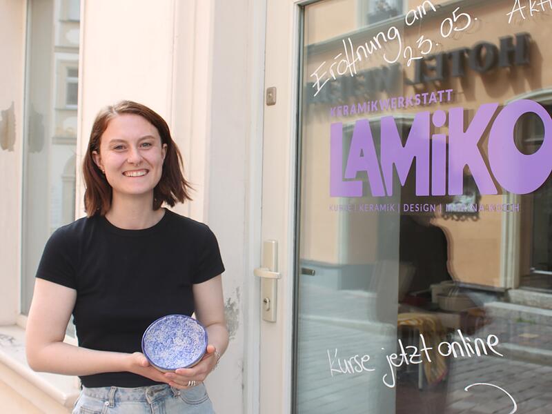 Marina Koch er&ouml;ffnet in Bamberg die Keramikwerkstatt Lamiko, in der sie Kurse und Workshops anbietet.