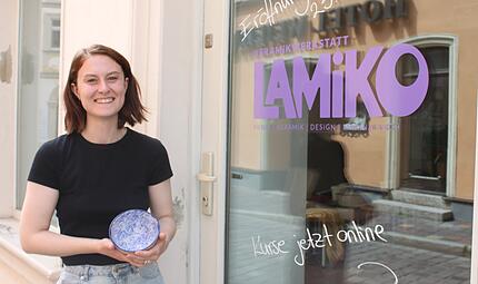 Marina Koch er&ouml;ffnet in Bamberg die Keramikwerkstatt Lamiko, in der sie Kurse und Workshops anbietet.