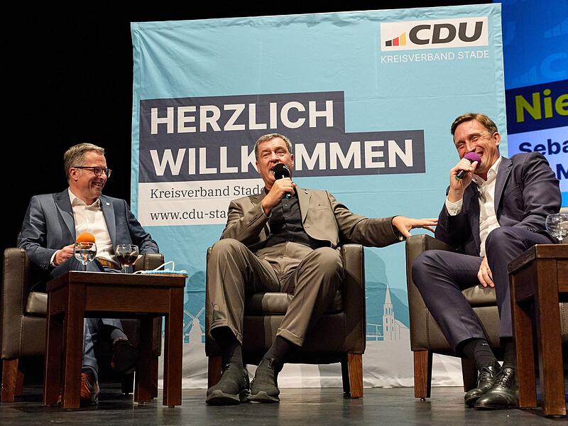 Bayerns Ministerpr&auml;sident S&ouml;der (CSU) zu Besuch in Stade