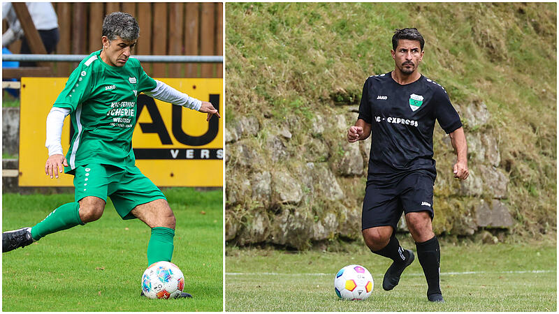 Spielertrainer Alper Y&uuml;r&uuml;k (links) hat beim FC Stockheim das Sagen, Bruder Altan Y&uuml;r&uuml;k (rechts) ist auf dem Platz eine F&uuml;hrungsfigur.