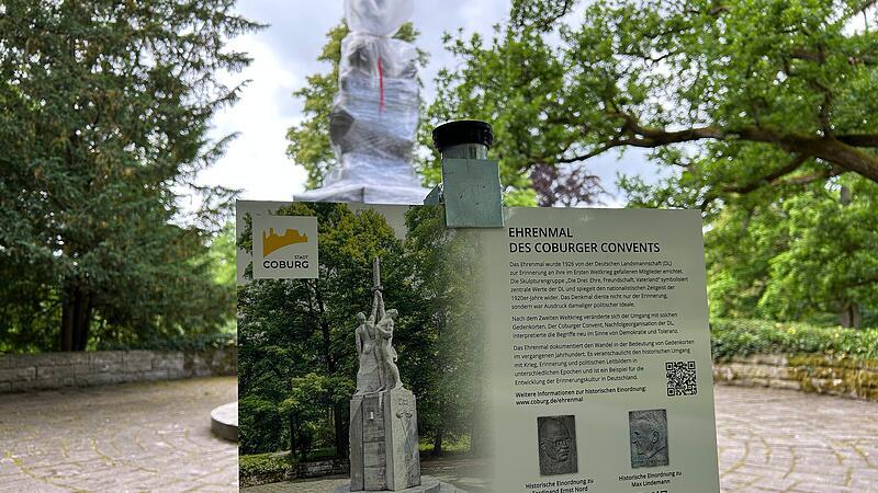 CC-Ehrenmal im Hofgarten in Coburg 1926 wurde das Ehrenmal im Coburger Hofgarten errichtet. 99 Jahre später gibt es jetzt eine „historische Einordnung“ der Skulpturengruppe.
