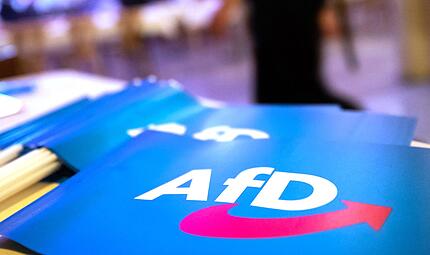 Fahne mit AfD-Logo Fahne mit AfD-Logo