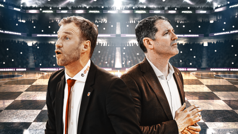 Wer hat in der ersten Play-off-Runde die Nase vorne: Anton Gavel (links) mit den BMA365 Bamberg Baskets oder Ty Harrelson mit Ratiopharm Ulm?