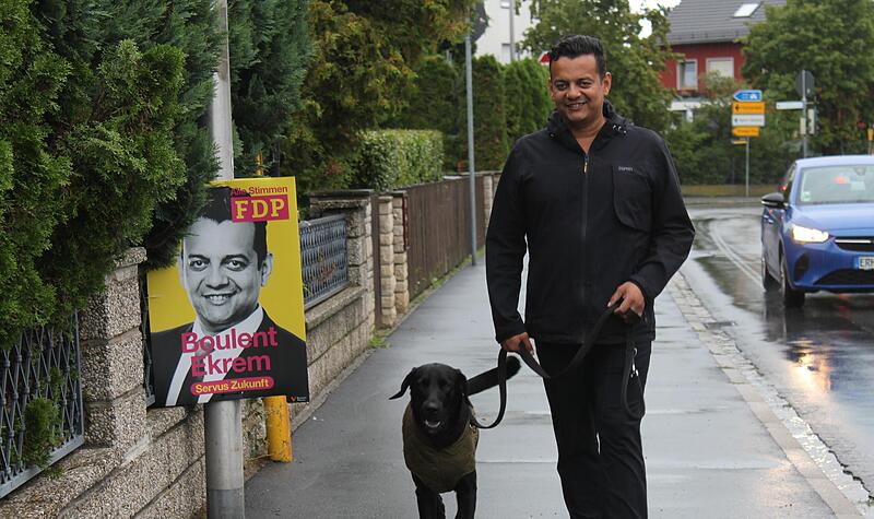 Boulent Ekrem geht mit seinem Hund Pascha am INA-Ring in Herzogenaurach Gassi. Boulent Ekrem geht mit seinem Hund Pascha am INA-Ring in Herzogenaurach Gassi.