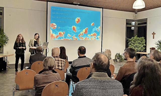 Im Evangelischen Gemeindehaus in Bad Staffelstein lieferten die beiden Seelsorgerinnen sehr positive Teilnehmerzahlen für die Angebote der Ökumenischen Kur- und Urlauberseelsorge im vergangenen Jahr. Im Evangelischen Gemeindehaus in Bad Staffelstein lieferten die beiden Seelsorgerinnen sehr positive Teilnehmerzahlen für die Angebote der Ökumenischen Kur- und Urlauberseelsorge im vergangenen Jahr.