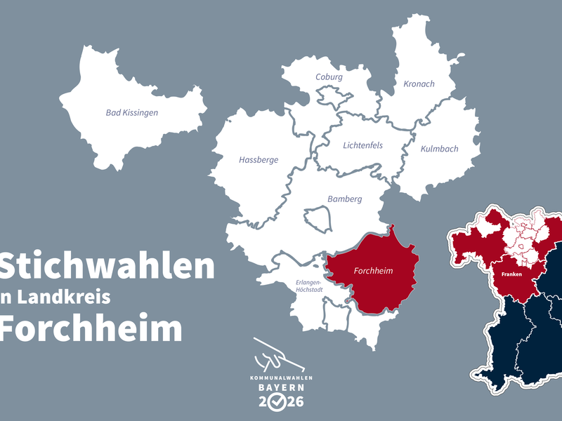 Im Landkreis Forchheim kommt es nur zu zwei Stichwahlen, aber die haben es in sich: Es geht um den OB-Posten in Forchheim und um den Landrat im Kreis Forchheim.