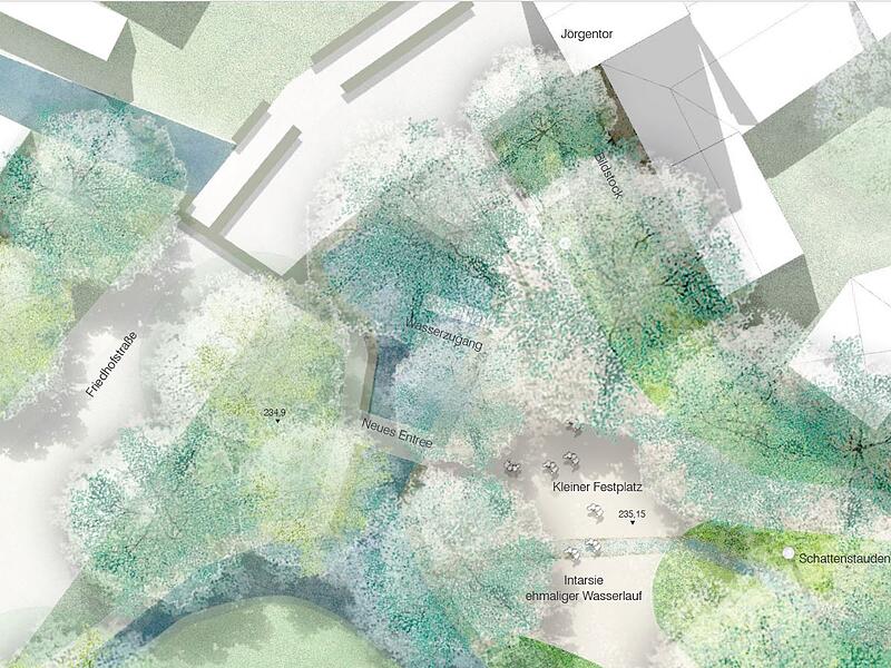 Gestaltung des Eingangs am Jörgentorpark Gestaltung des Eingangs am Jörgentorpark