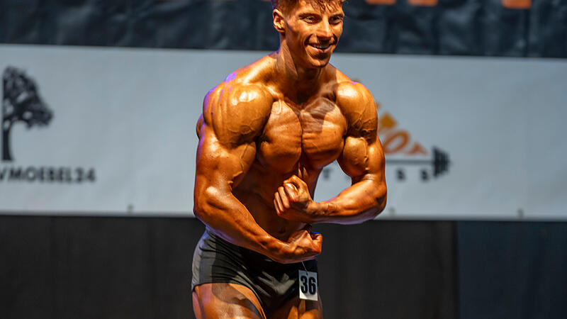 Moritz Oertel gewann auch seinen zweiten Bodybuilding-Wettkampf in Lichtenfels.