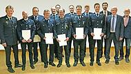 Die Geehrten der Freiwilligen Feuerwehr Trabelsdorf.