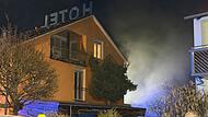 Im Keller eines Hotels in He&szlig;dorf hat es am Donnerstagabend gebrannt.