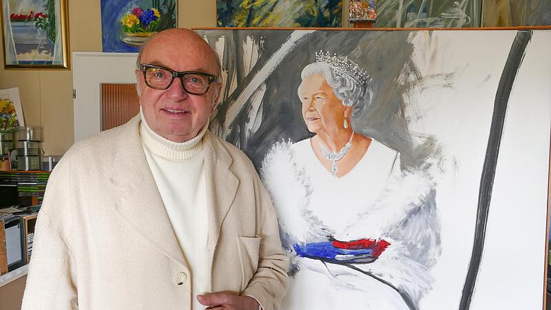 Michael Cleff - genannt Cleff III. - hat sogar aus dem Buckingham Palace Reaktionen auf sein Portr&auml;t der Queen bekommen.