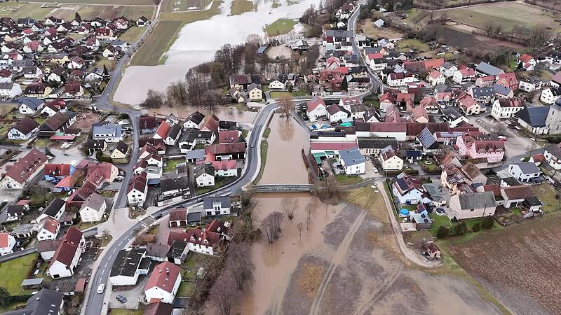 Hochwasser R&ouml;bersdorf im Landkreis Bamberg