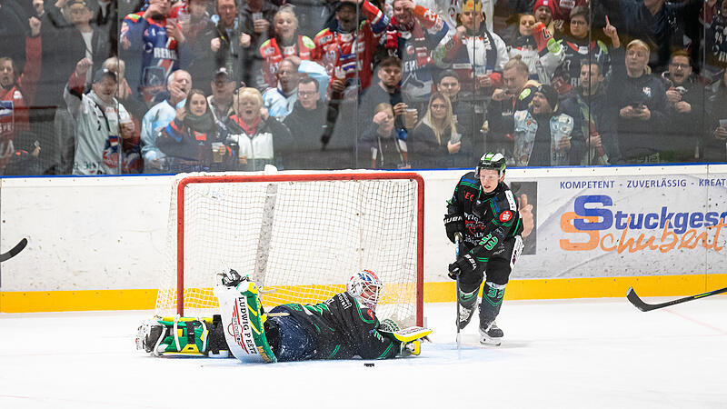 Was f&uuml;r ein Drama f&uuml;r Luca Ganz (liegend) und die Alligators: In Selb schnuppert H&ouml;chstadt an mindestens einem Punkt.